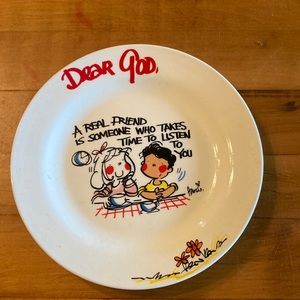 CUTE Royal Norfolk Plate "Dear God a real friend
